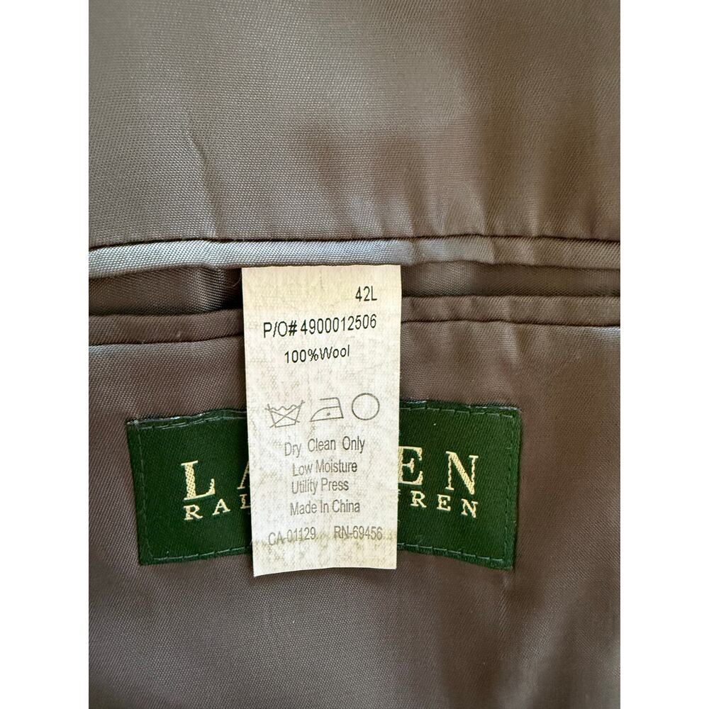 Lauren Ralph Lauren Navy Pinstripe Jacket Size 42L, 100% Wool - Picture 6 of 7